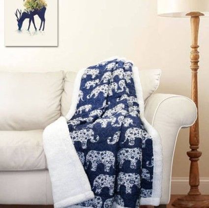 Elephant Parade Sherpa Fleece Blanket