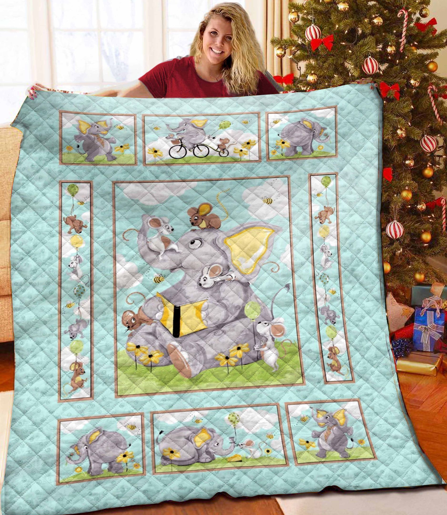 Elephant Quilt Blanket BBB051129HT