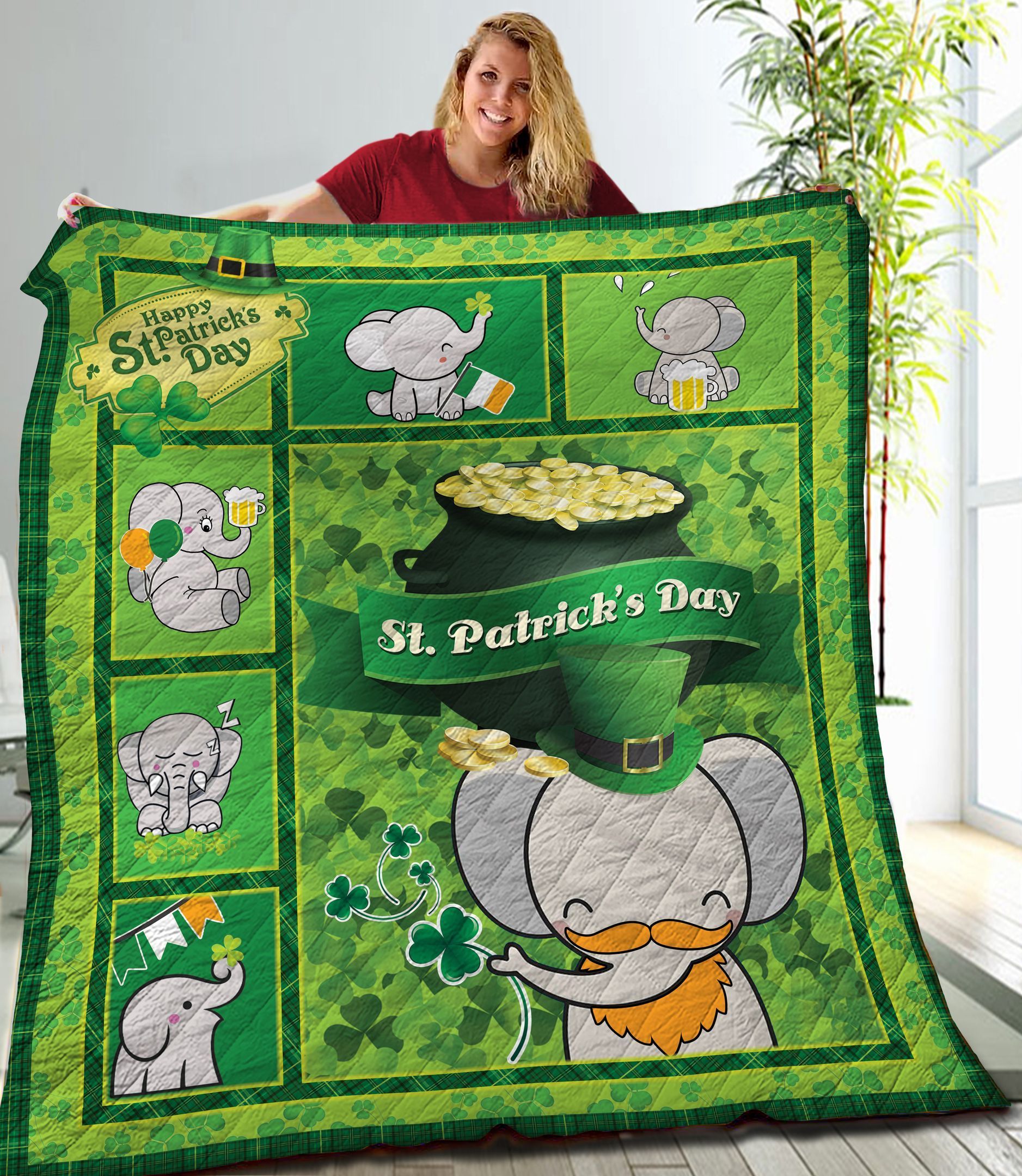 Elephant Quilt Blanket C9B210214NM