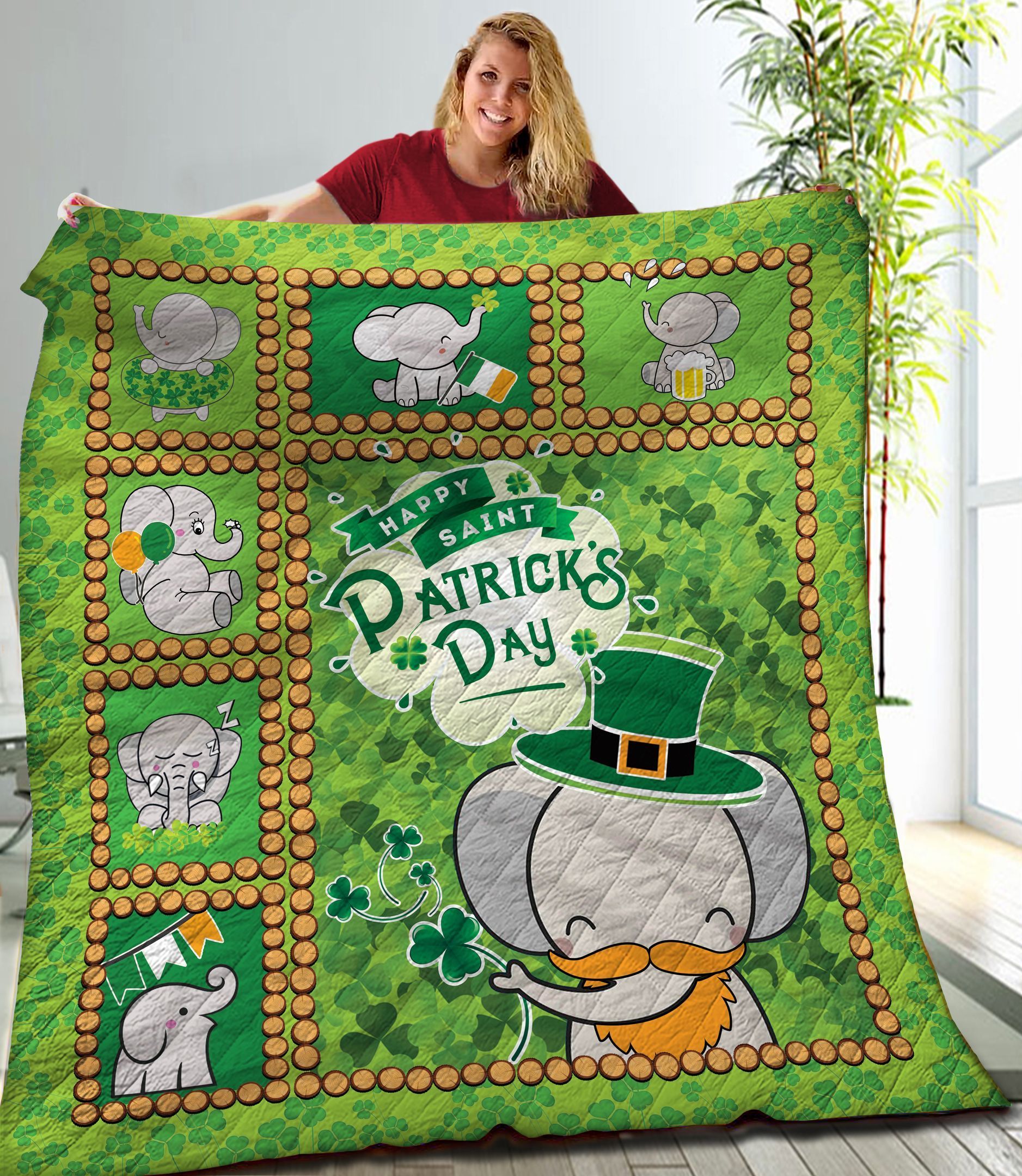 Elephant Quilt Blanket C9B210216NM