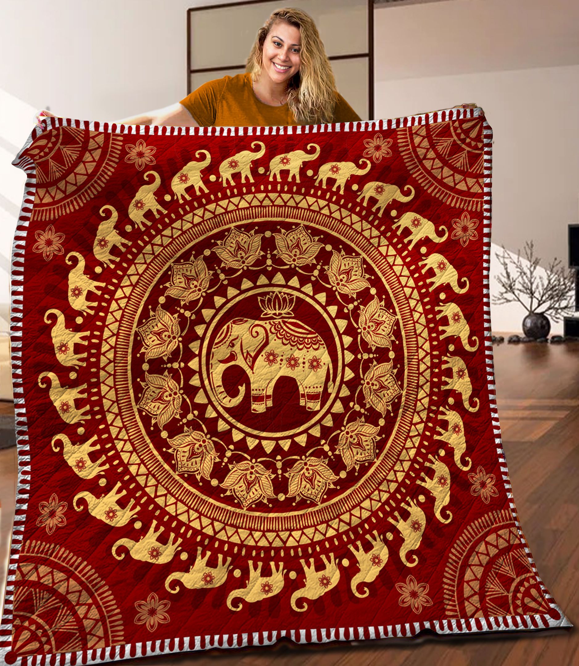 Elephant Quilt Blanket C9B300502TY