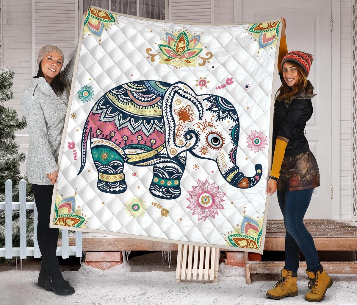 Elephant Quilt Blanket Dhc09121534Dd