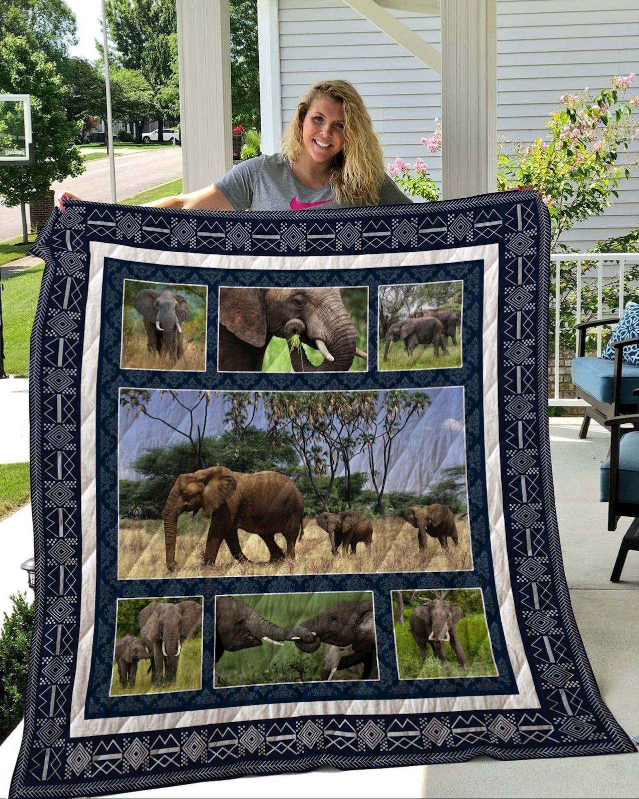 Elephant Quilt Blanket DHC2911171VT