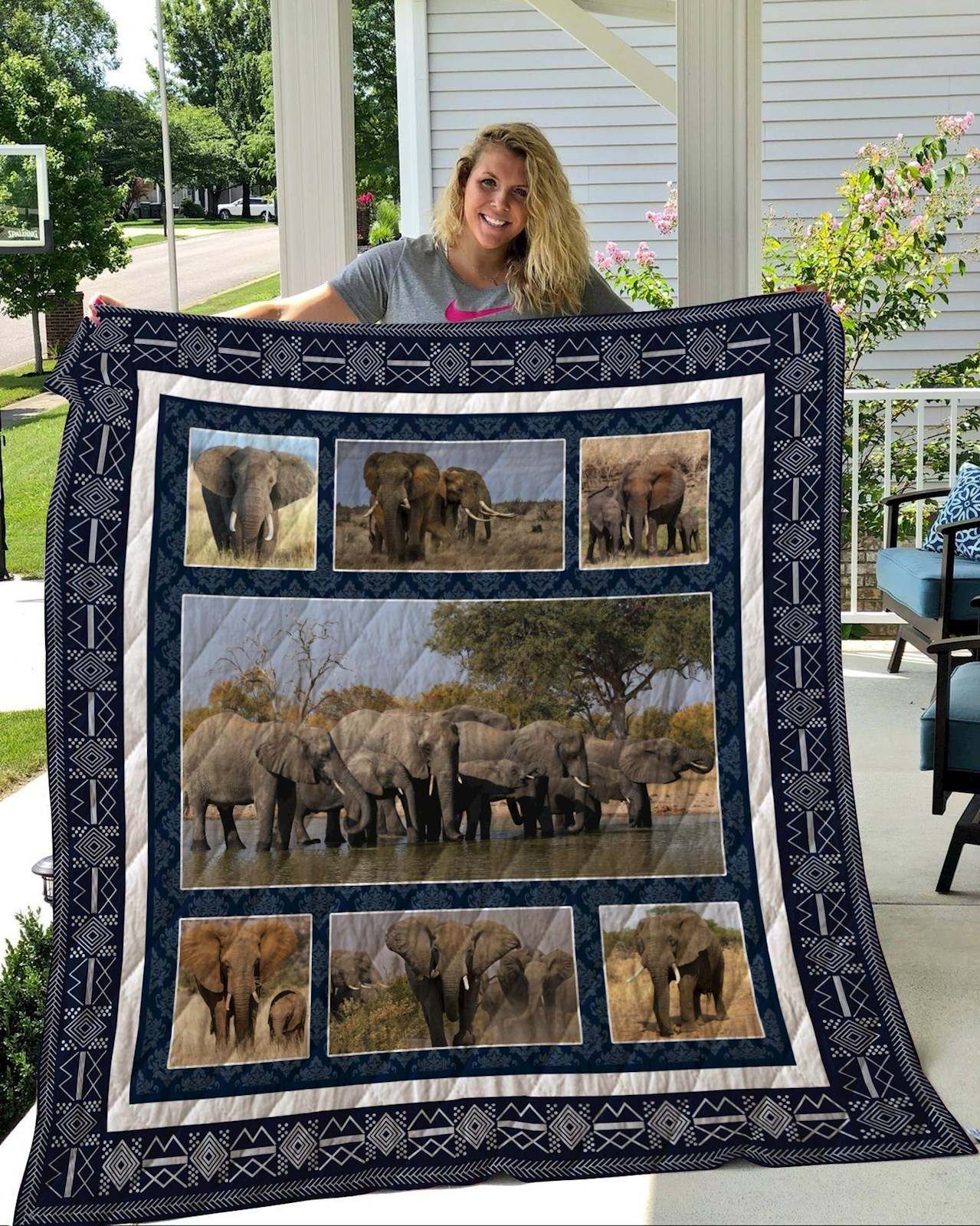 Elephant Quilt Blanket DHC2911172VT