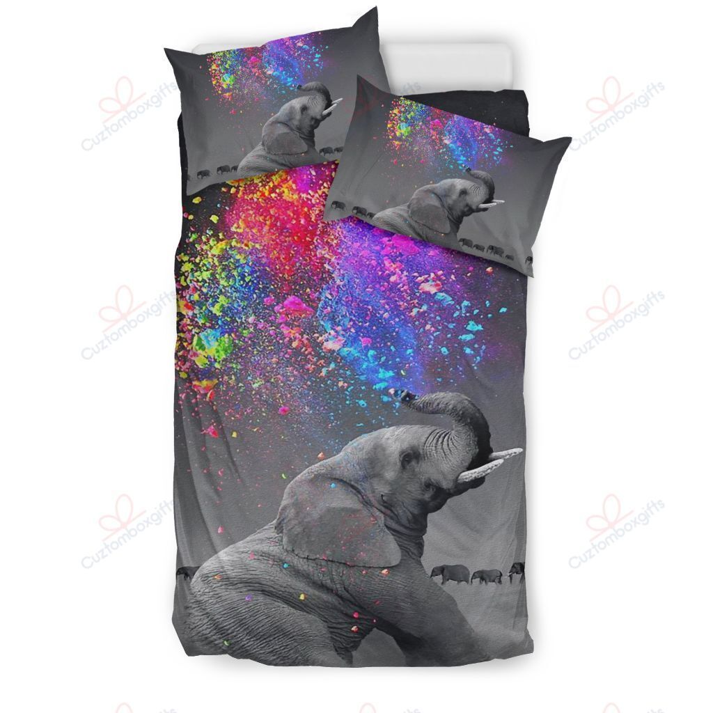 Elephant Rainbow Bedding Set