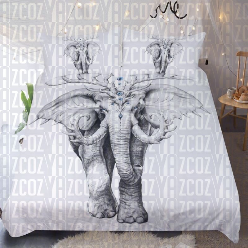 Elephant Soul Horned Elephant Bedding Set