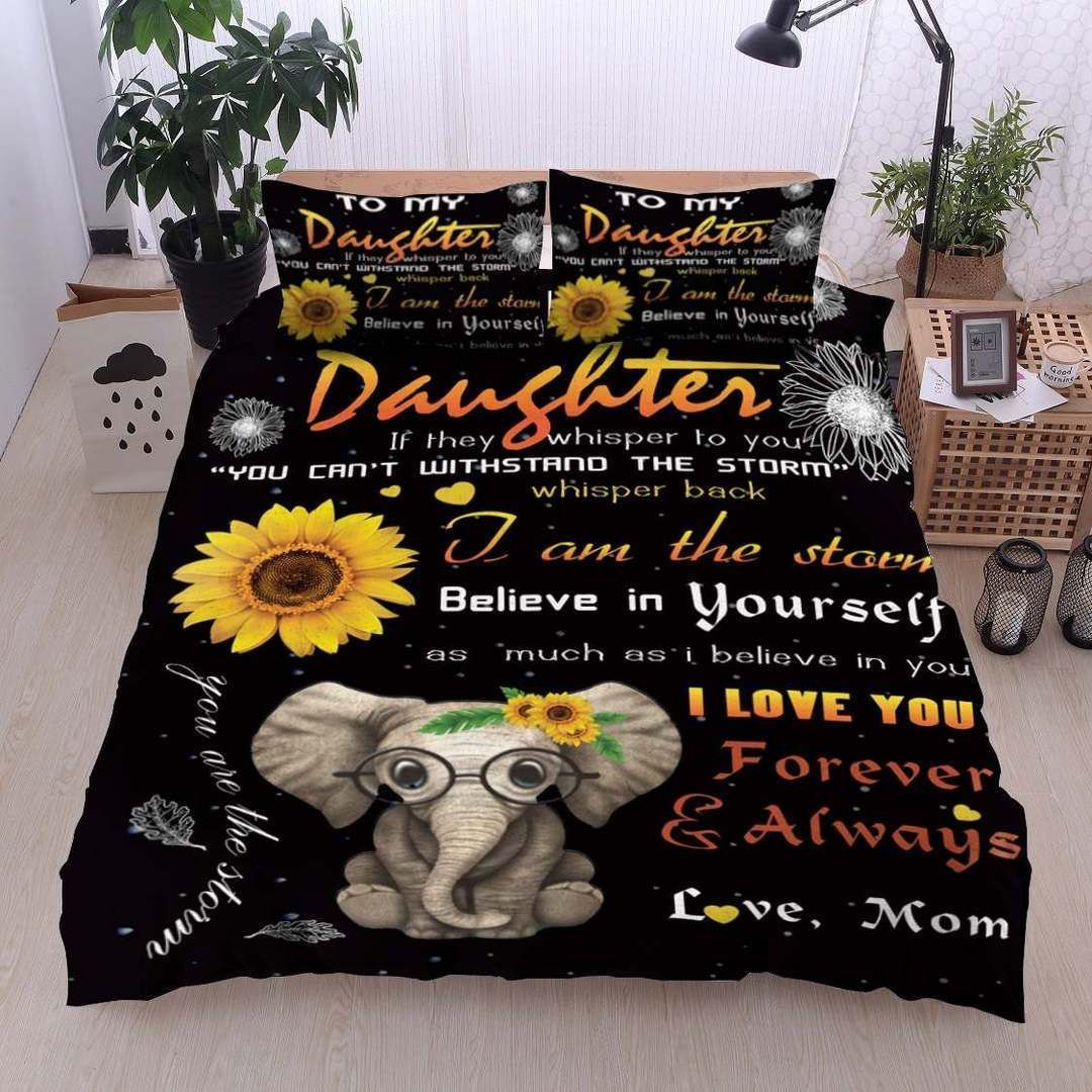 Elephant Sunflower Bedding Set