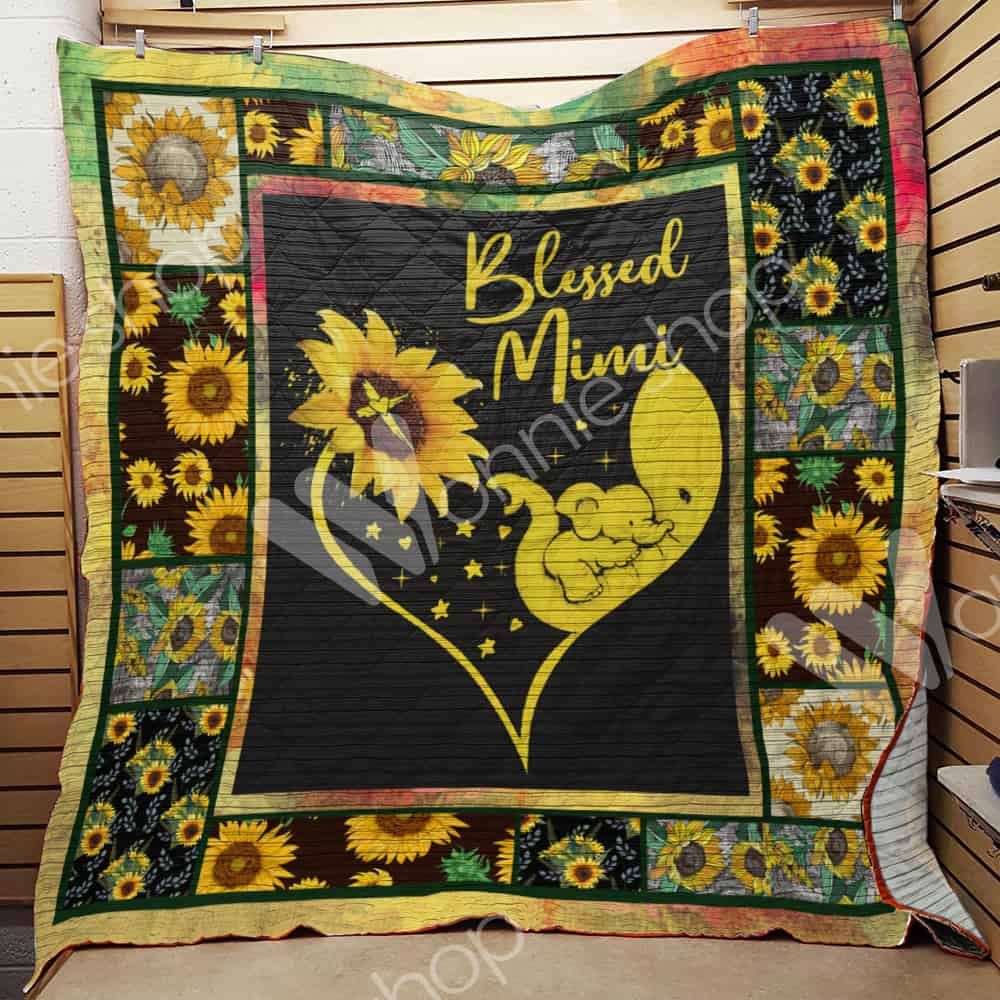 Elephant Sunflower Mimi Quilt Blanket DHC1002770TD