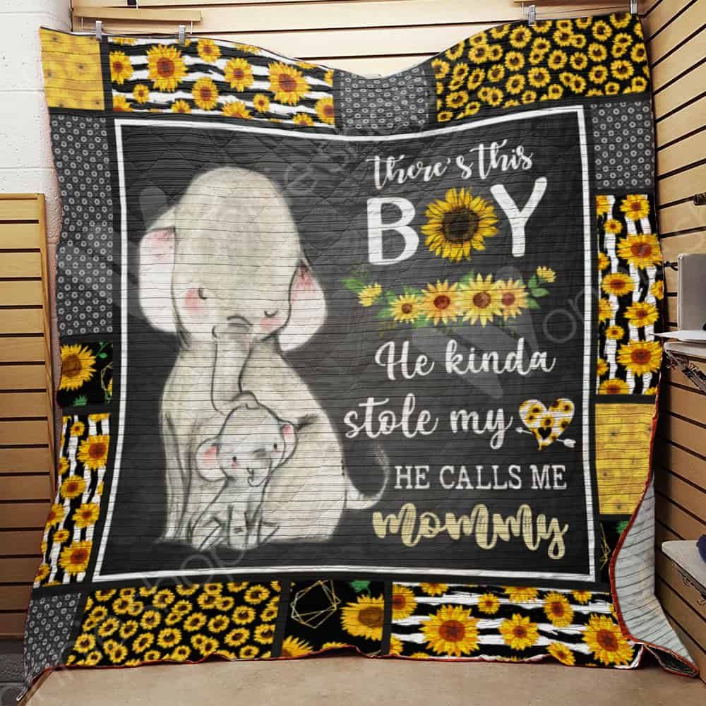 Elephant Sunflower Quilt Blanket DHC03021212TD