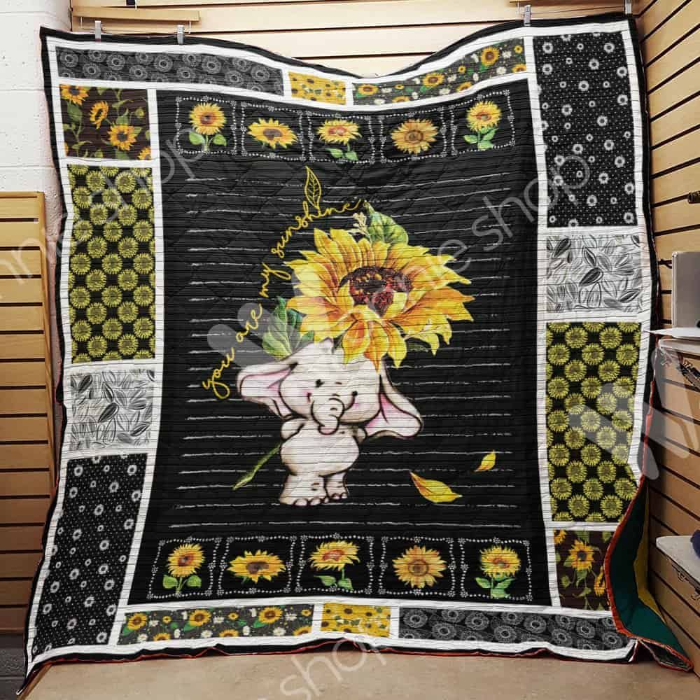 Elephant Sunflower Quilt Blanket DHC1102810TD