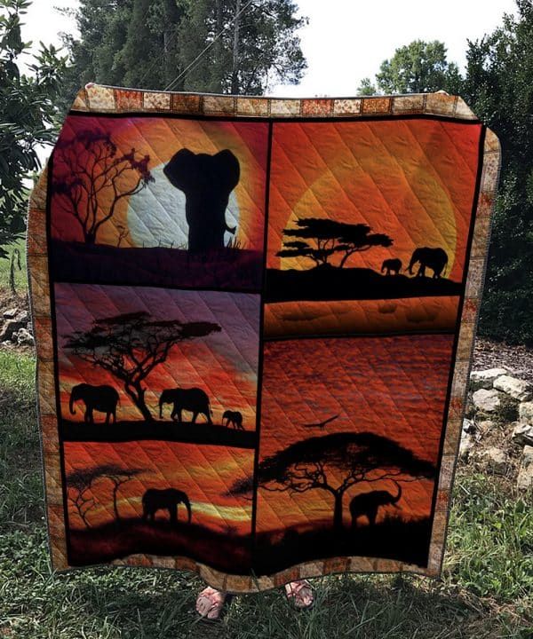 Elephant The Elephant In Sunset Quilt Blanket DHC0201201333TD