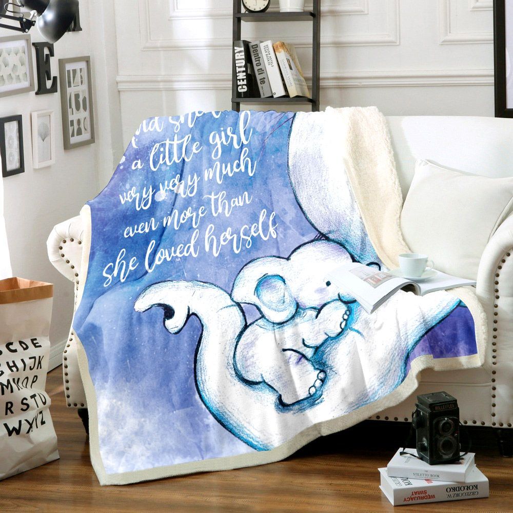 Elephant Sherpa Fleece Blanket