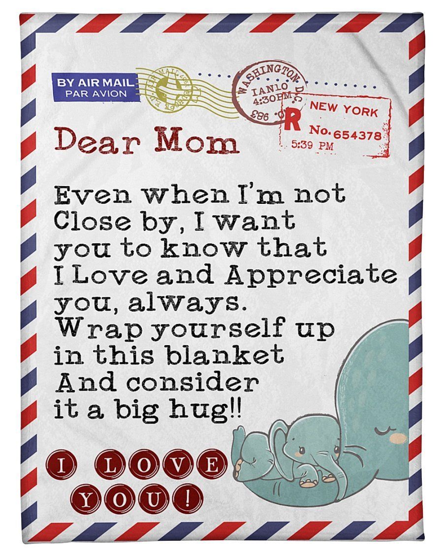 Elephant To Mom I Appreciate You Always Fleece Blanket Fleece Blanket