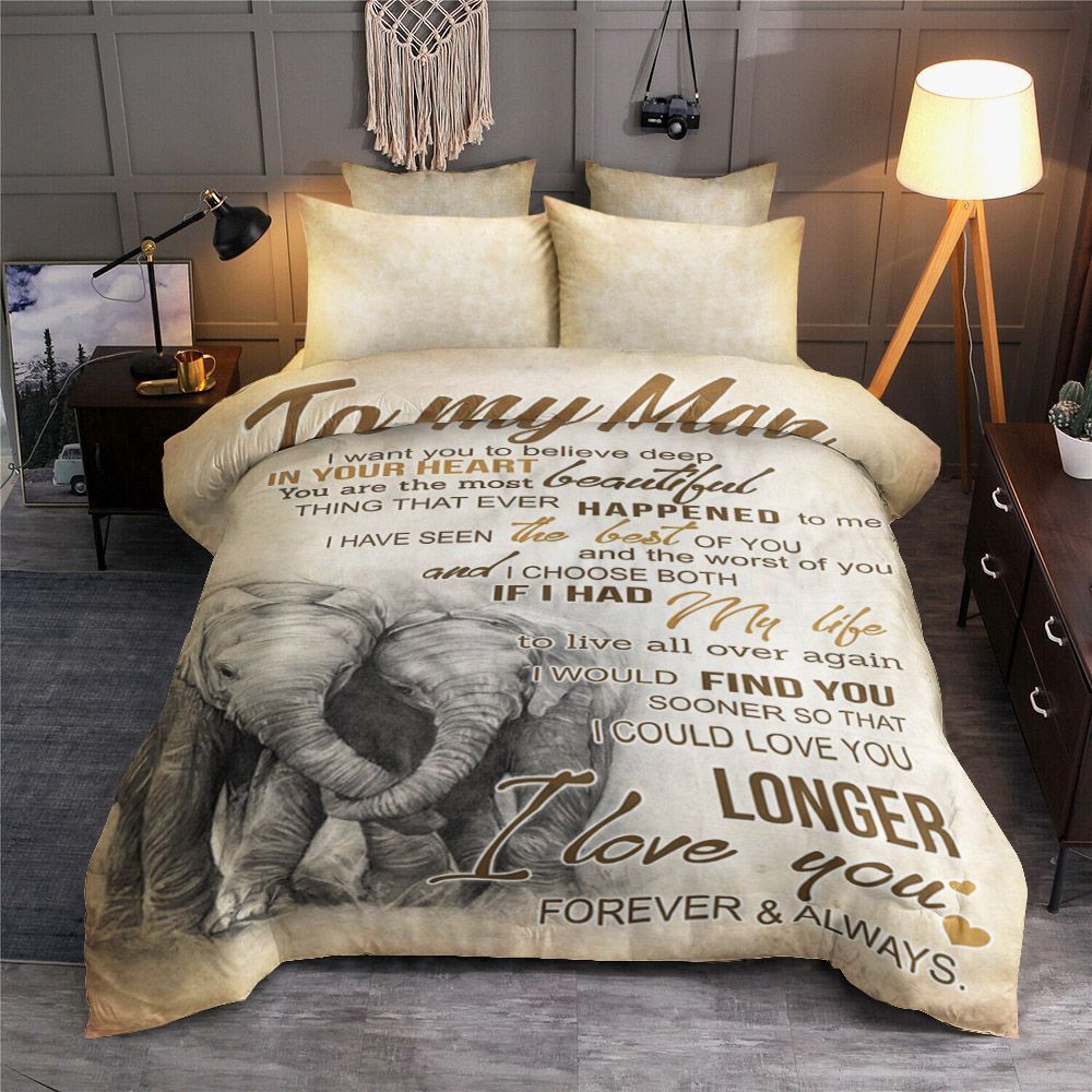 Elephant To My Man Bedding Set