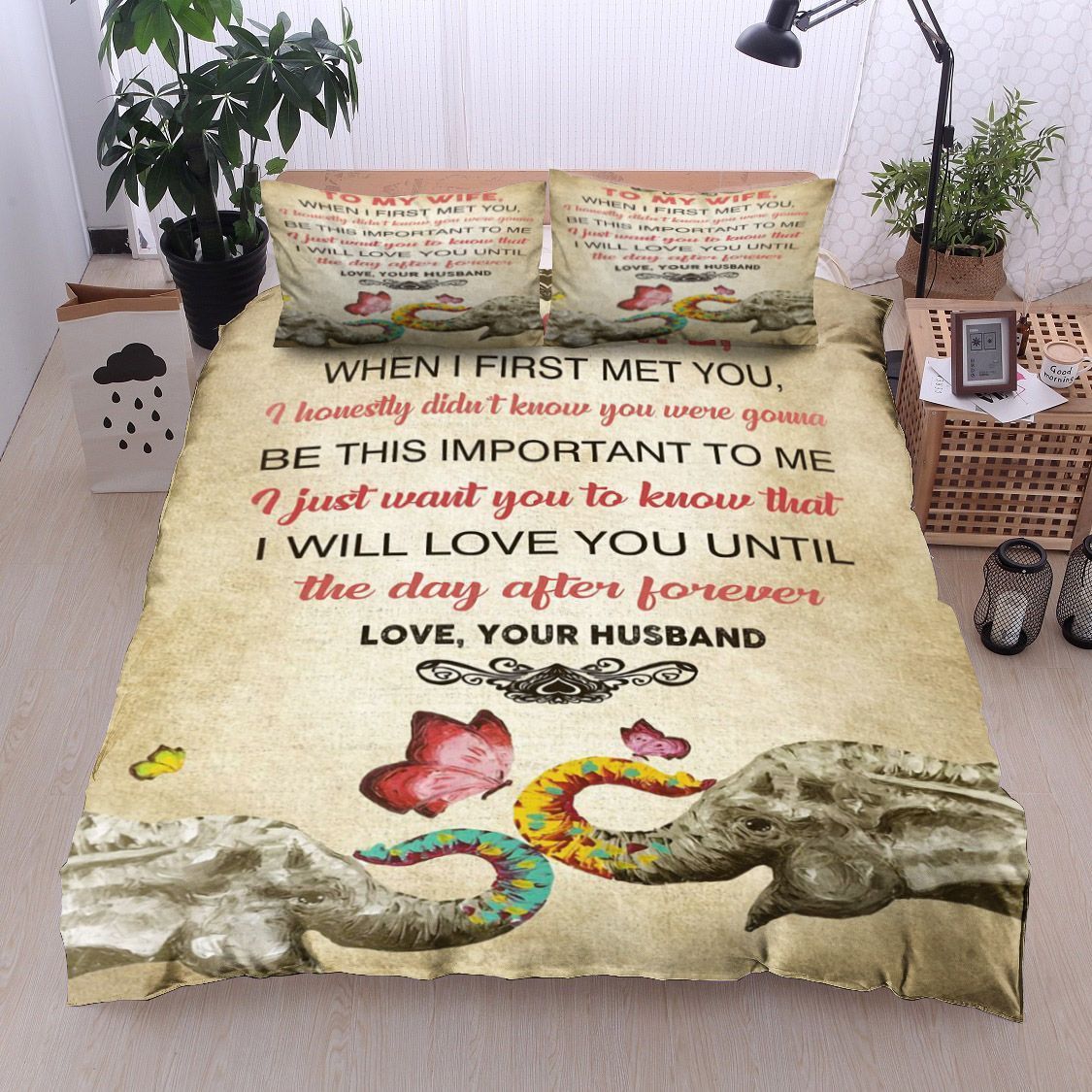 Elephant To My Wife Bedding Set