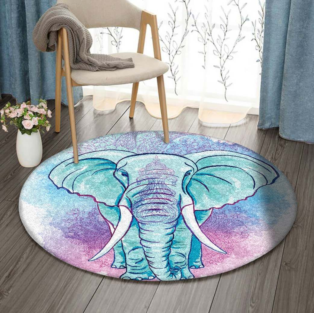 Elephant Round Carpet