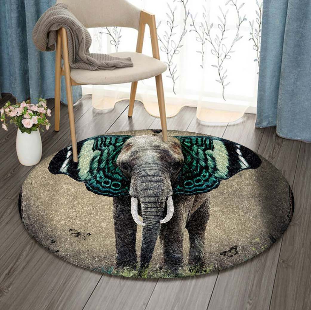 Elephant Round Carpet