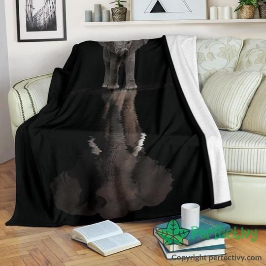 Elephant Water Sherpa Fleece Blanket