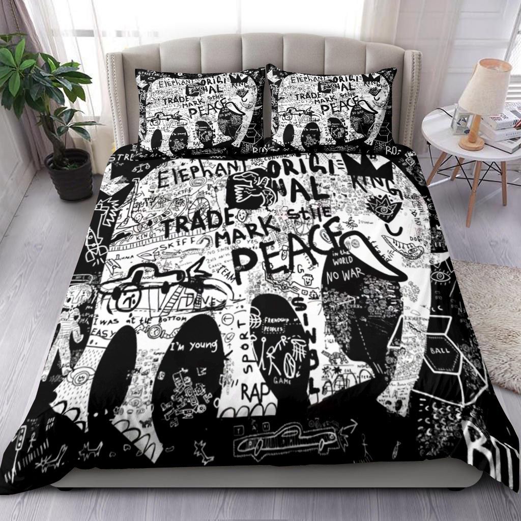Elephant Words Bedding Set