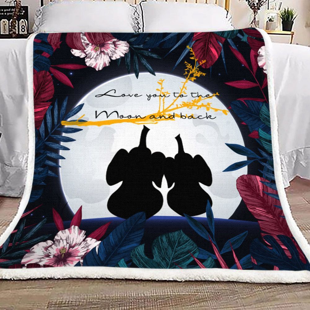 Elephant Sherpa Fleece Blanket