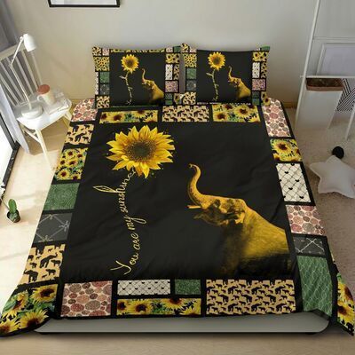 Elephant You Are My Sunshine Bedding Set