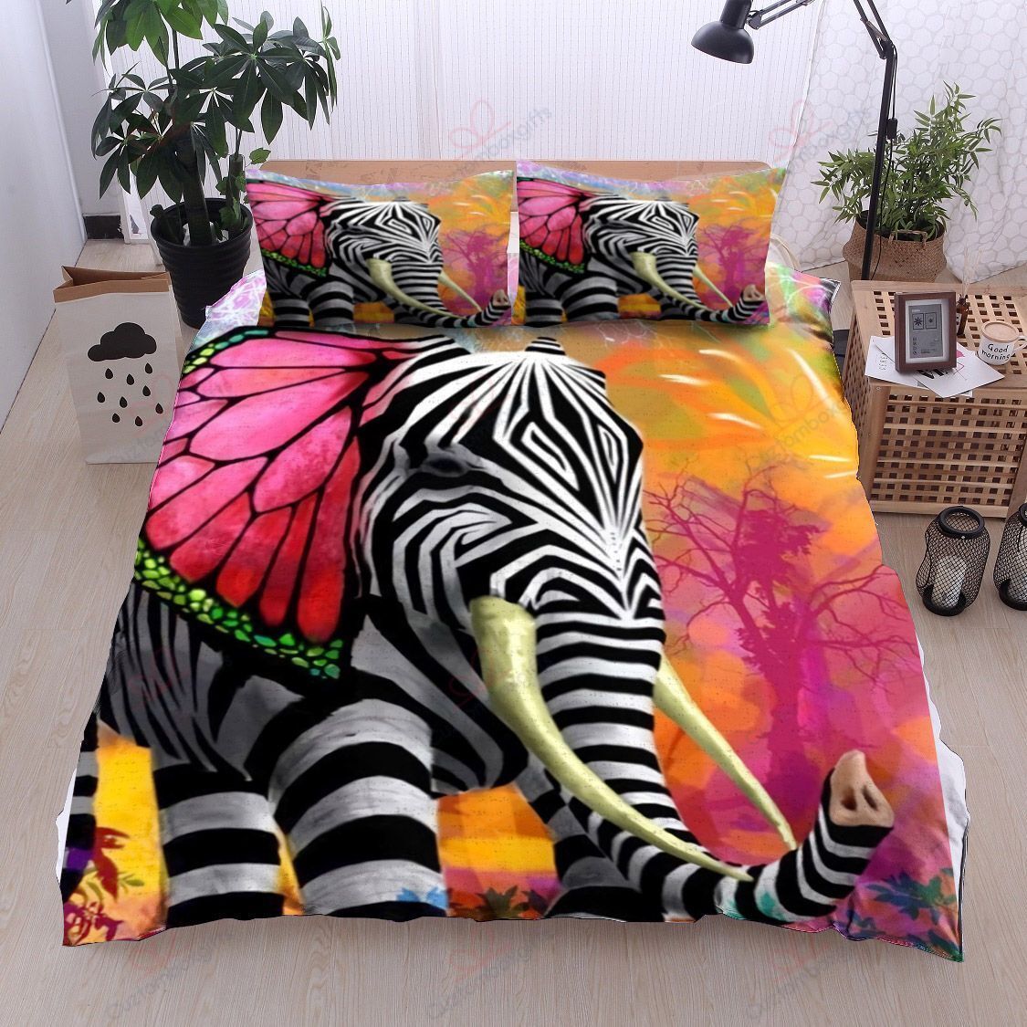 Elephant Zebra Bedding Set