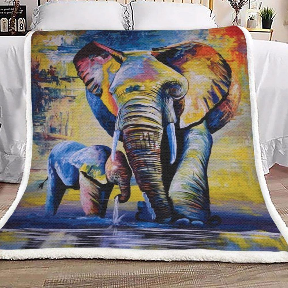 Elephants Sherpa Fleece