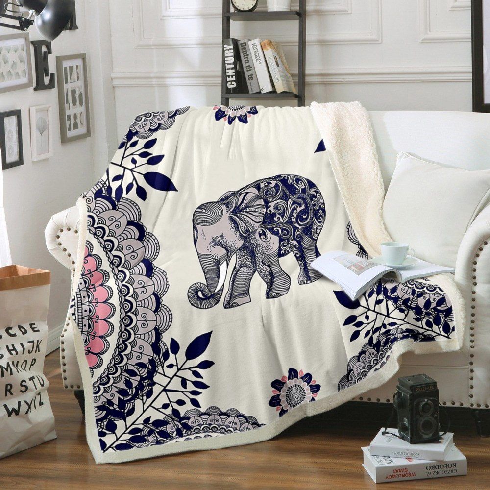 Elephants Sherpa Fleece