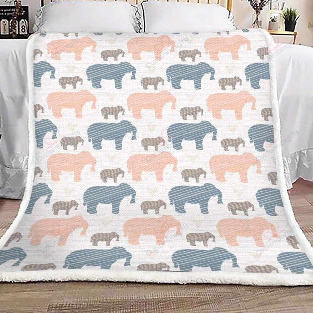 Elephants Fleece Blanket