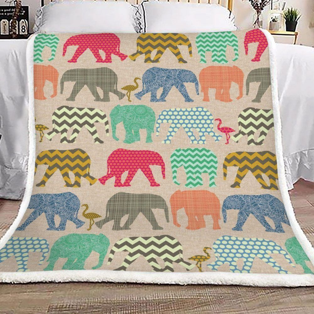 Elephants Sherpa Fleece