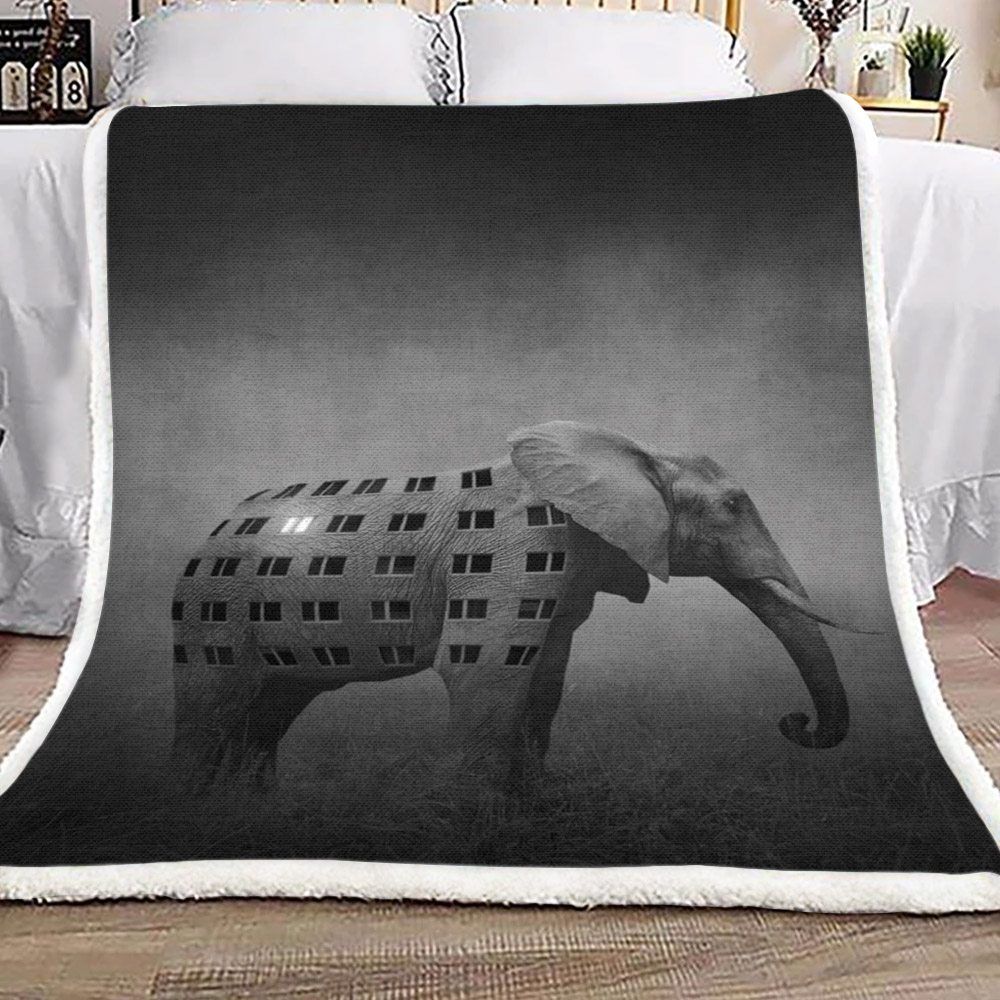 Elephants Sherpa Fleece