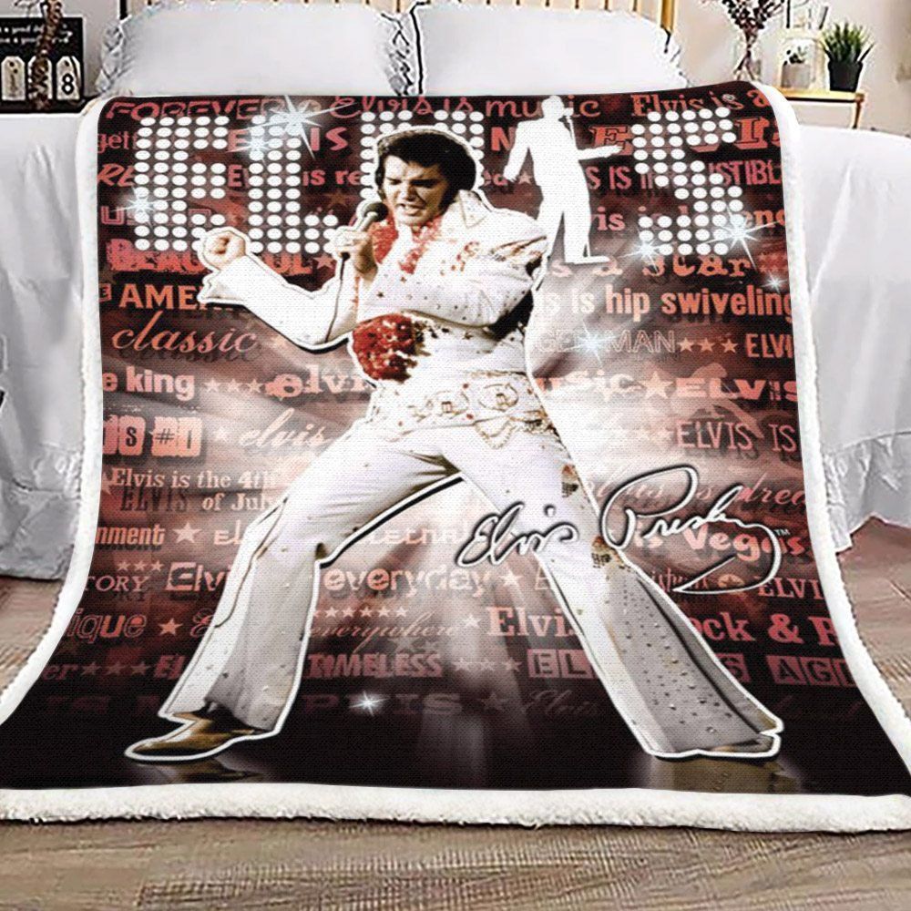 Elvis Presley Sherpa Fleece Blanket