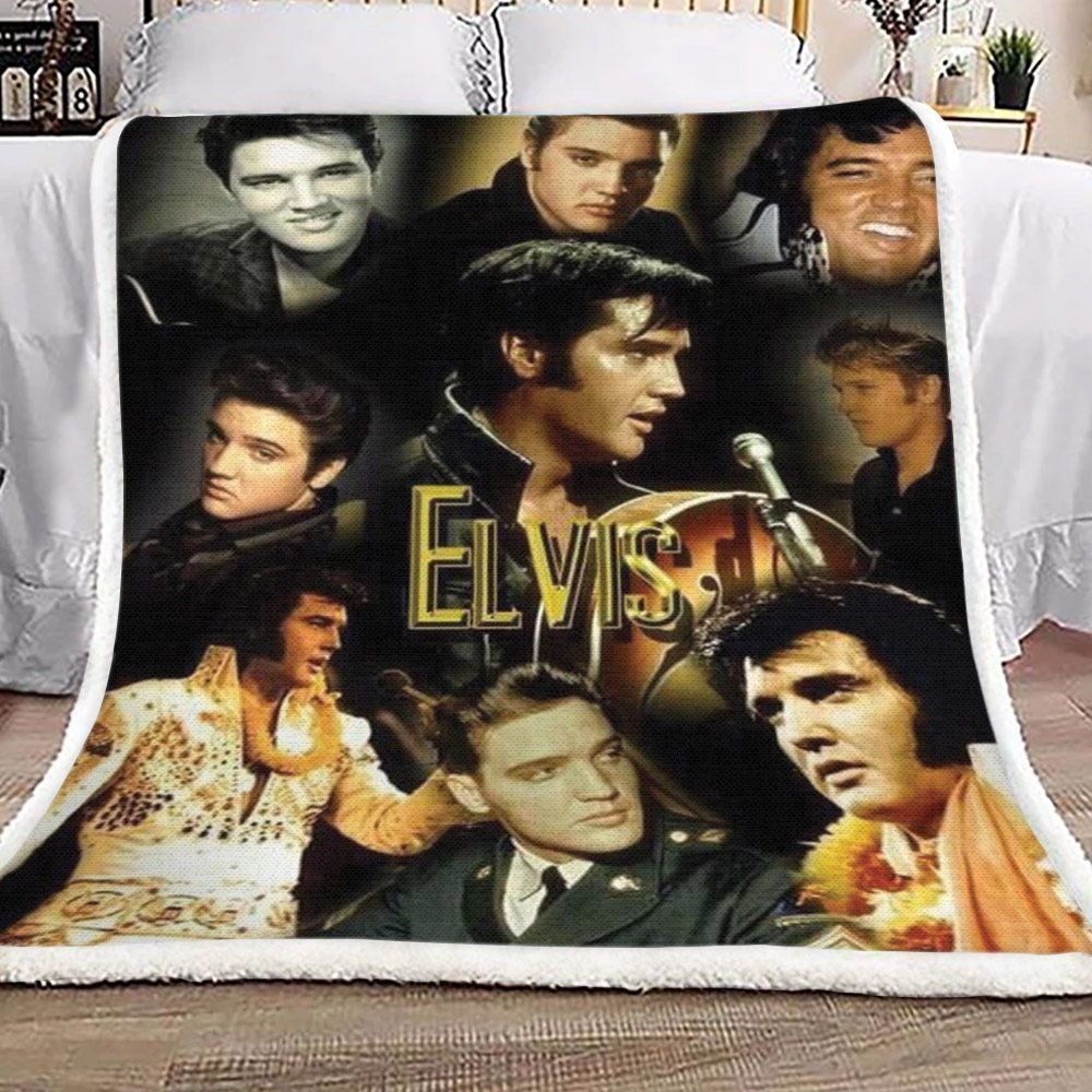 Elvis Presley Sherpa Fleece Blanket