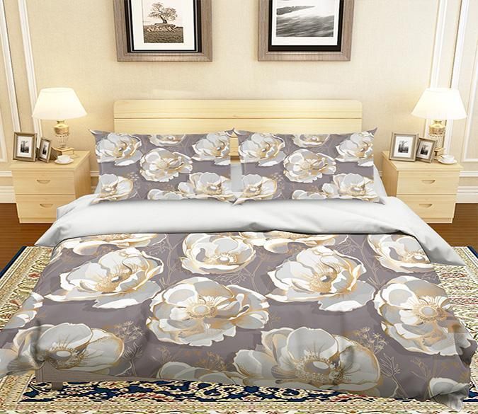 Embossed Flowers Bedding Set