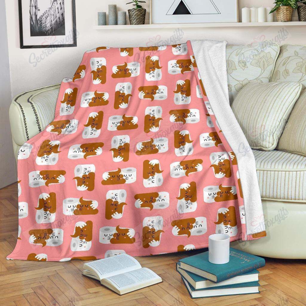 Emoji Poop Fleece Blanket
