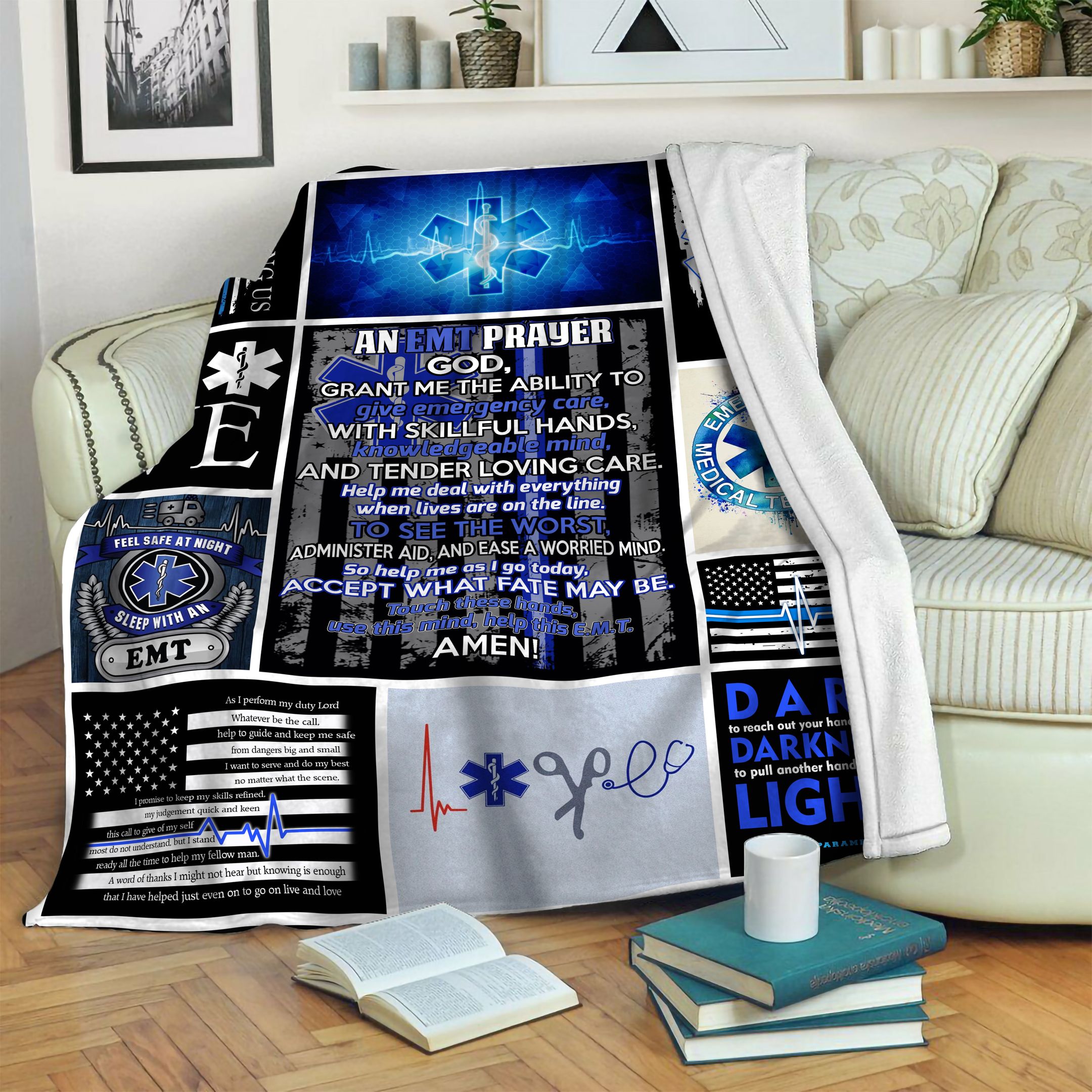 EMT Prayer Fleece Blanket