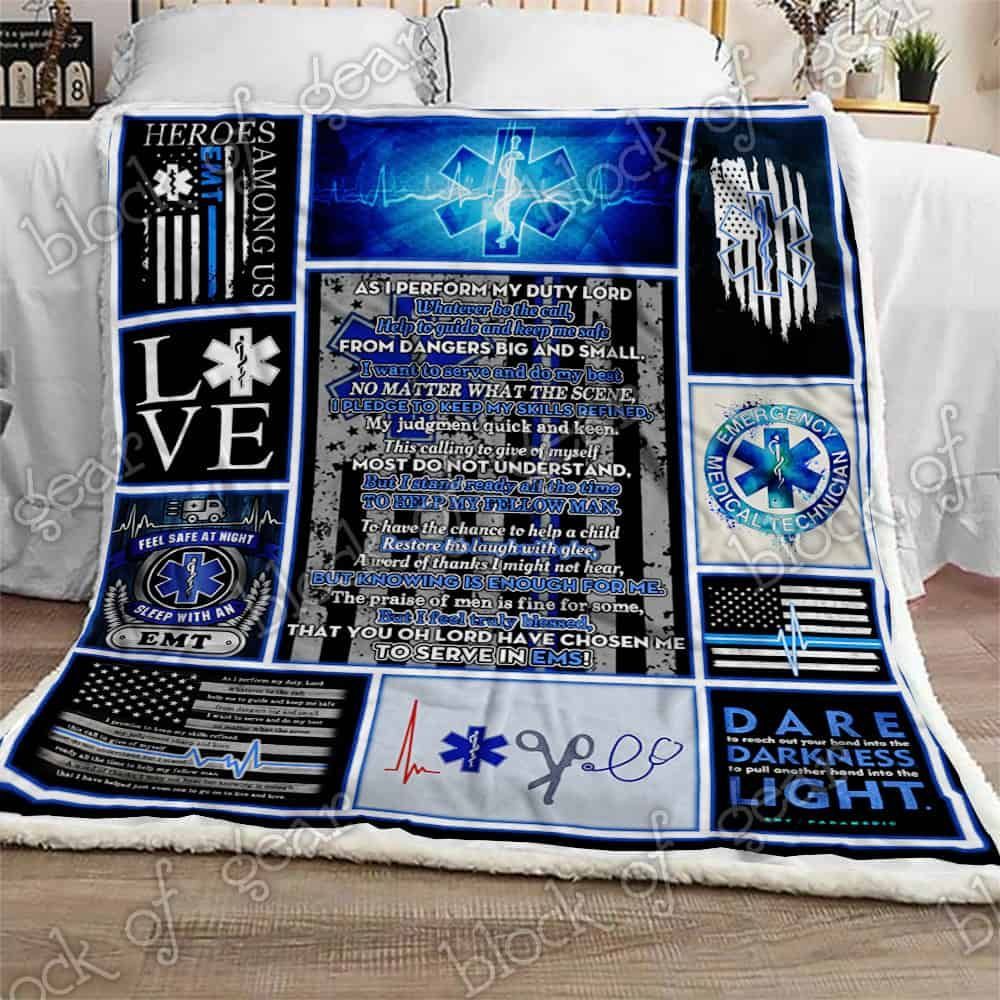 EMT Prayer Fleece Blanket