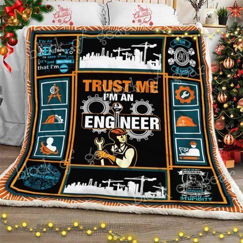 Engineer Sherpa Fleece Blanket