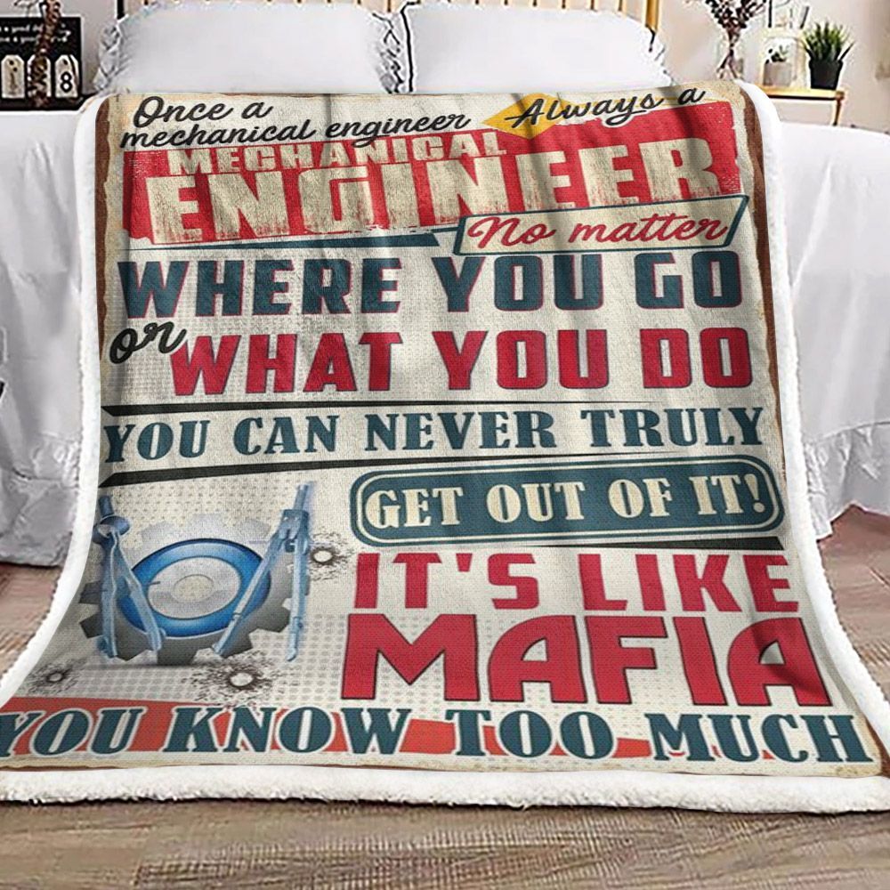 Engineer Sherpa Fleece Blanket