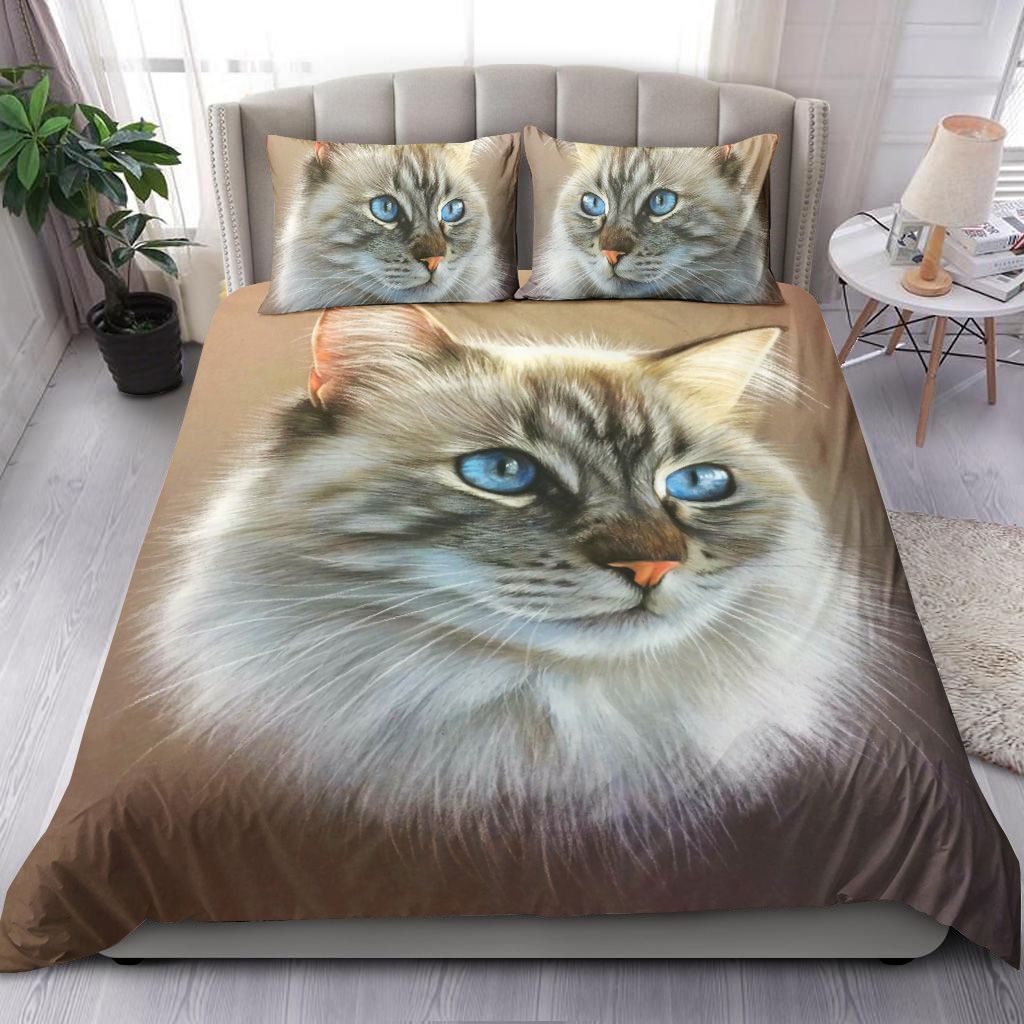 English Blue Eyes Cat Bedding Set