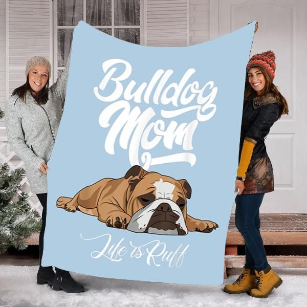 English Bulldog Dog Sherpa Fleece Blanket