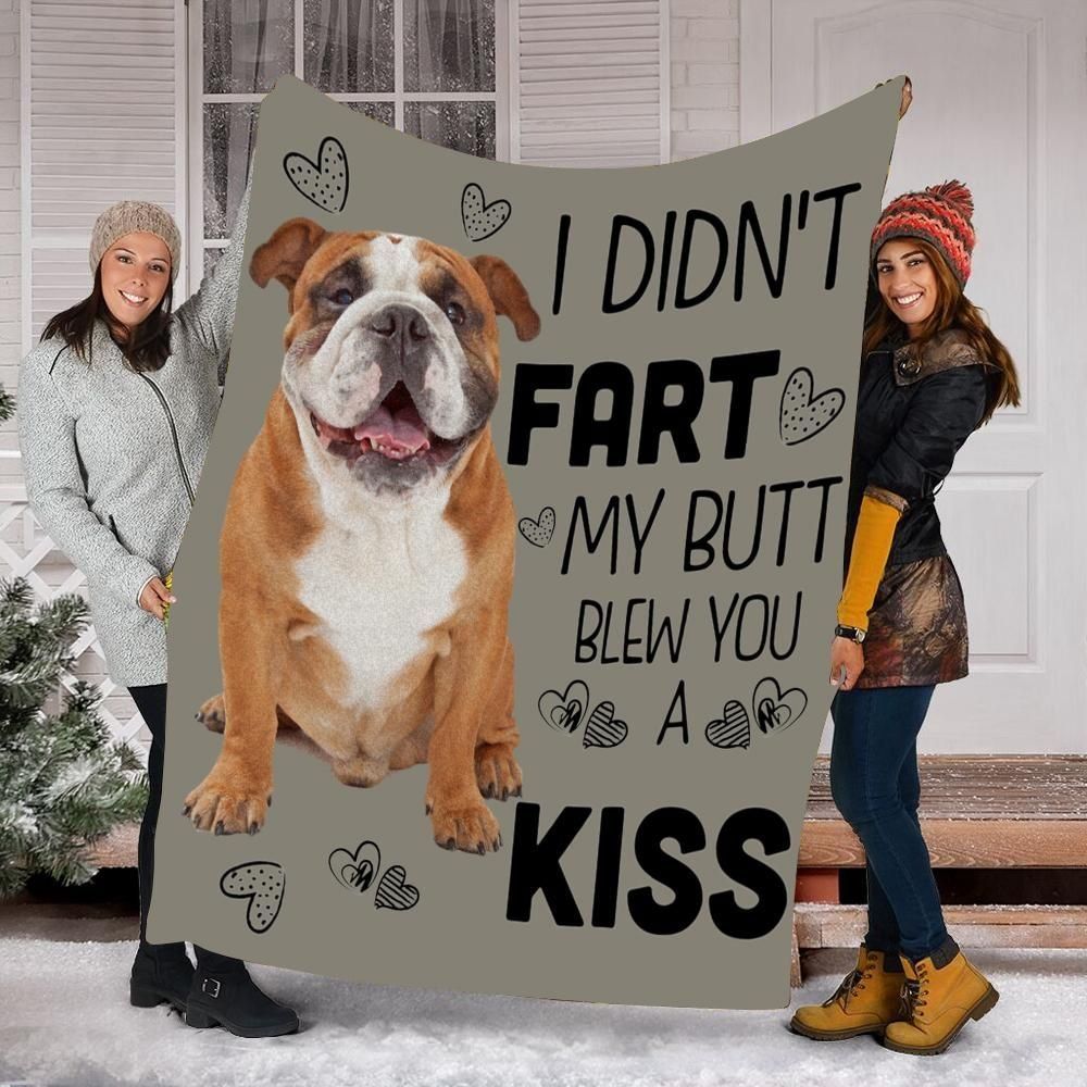English Bulldog Sherpa Fleece Blanket