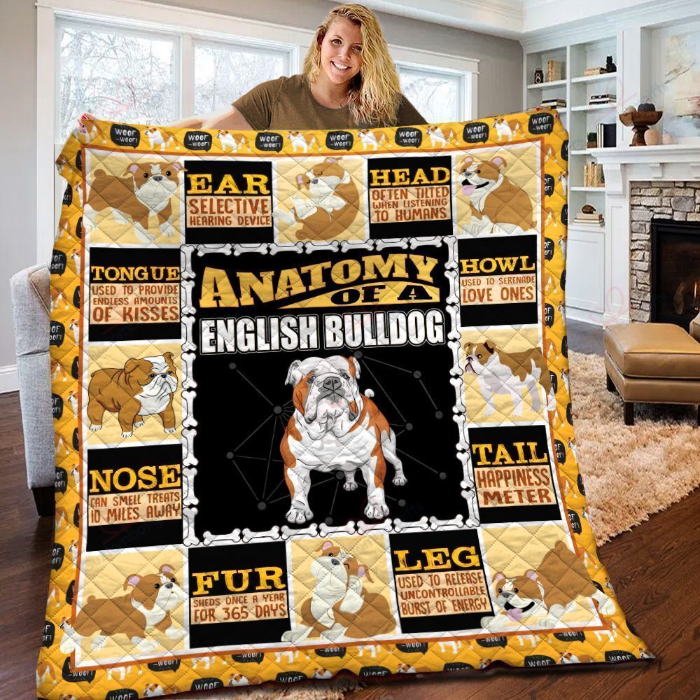 English Bulldog GS-CL-TH1208 Quilt Blanket