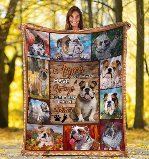 English Bulldog Fleece Blanket