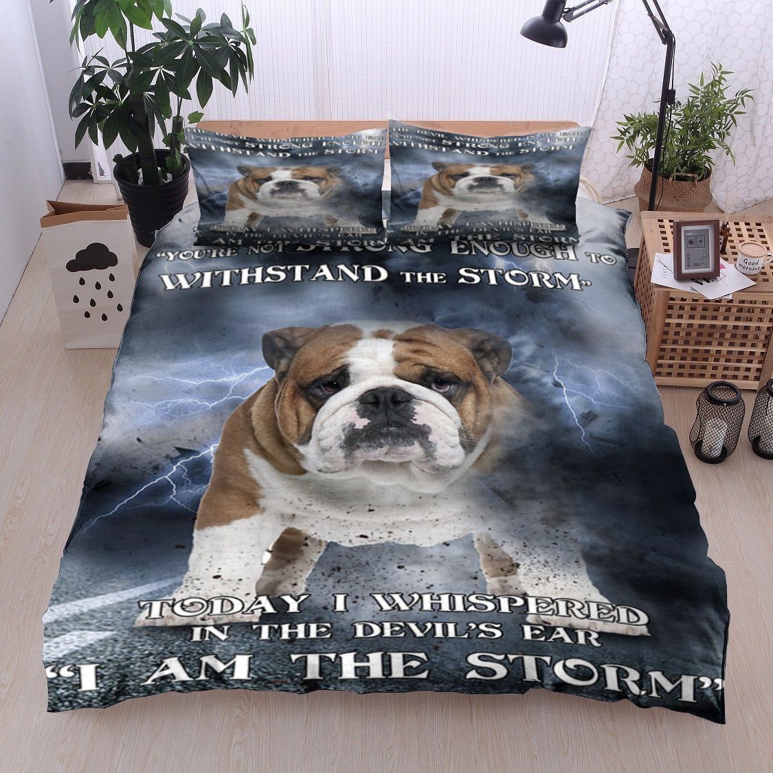 English Bulldog Storm Bedding Set