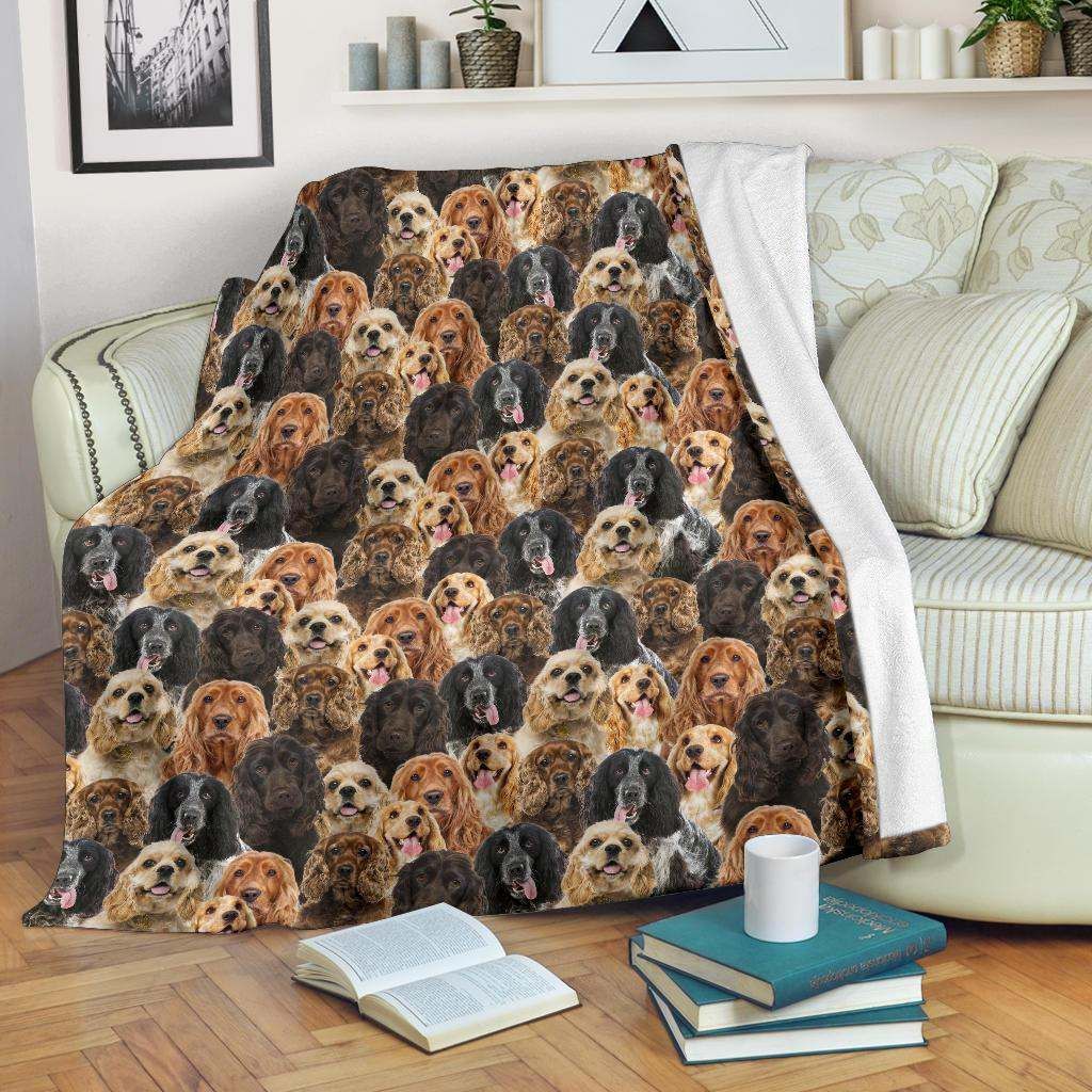 English Cocker Spaniel Full Face Blanket