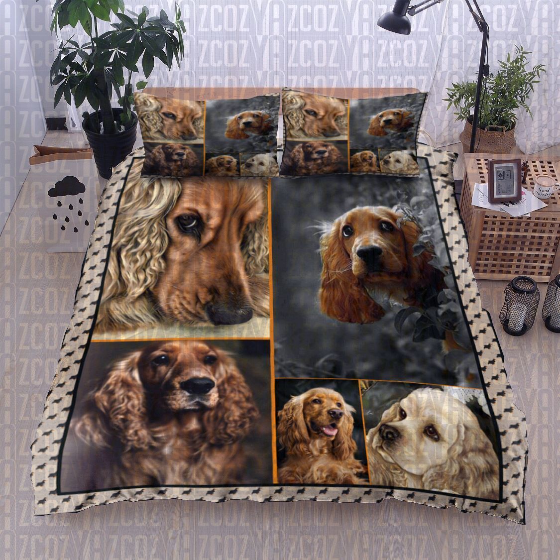 English Cocker Spaniel Dog Bedding Set