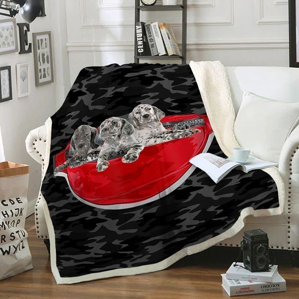English Setter Dog Sherpa Fleece Blanket
