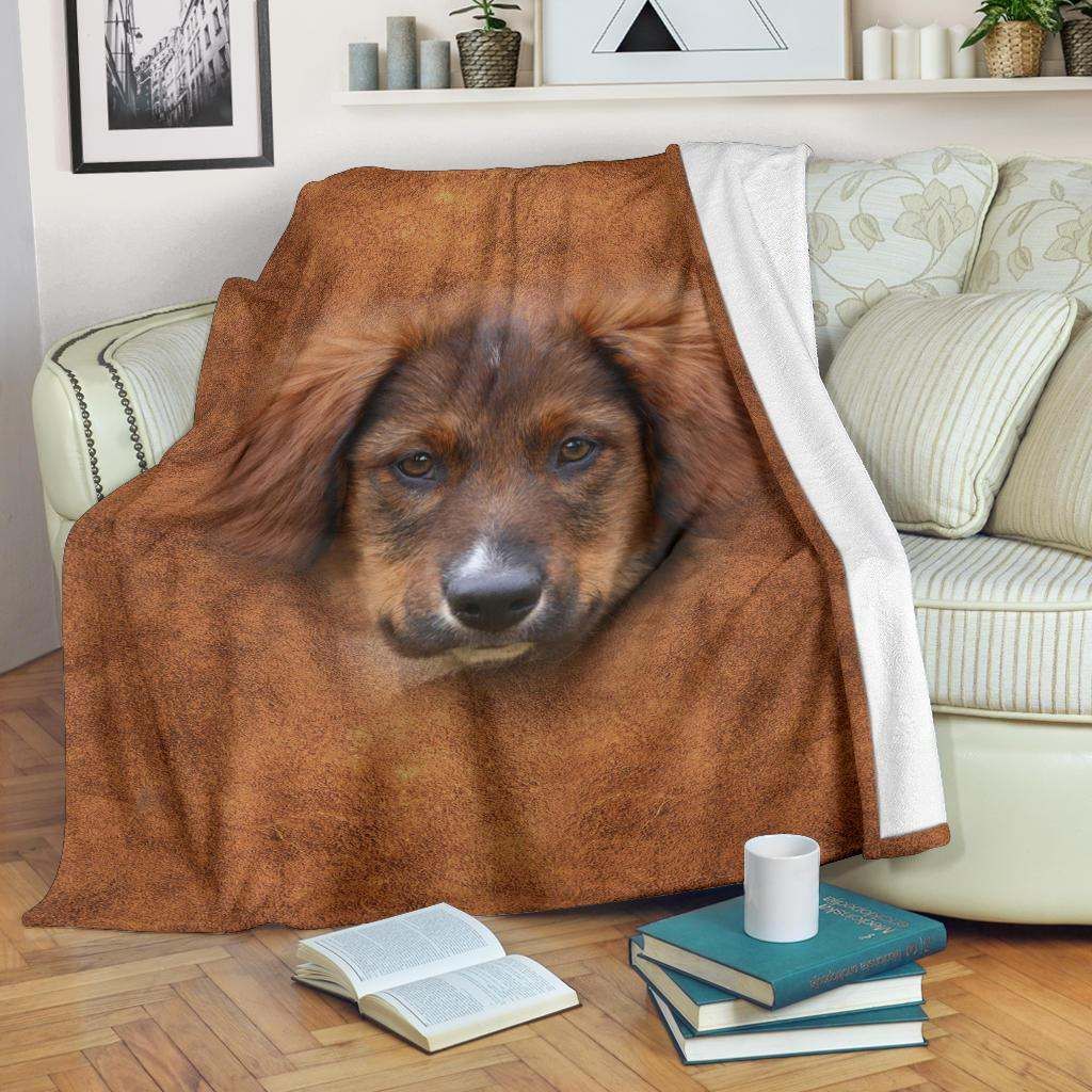 English Shepherd Face Hair Blanket