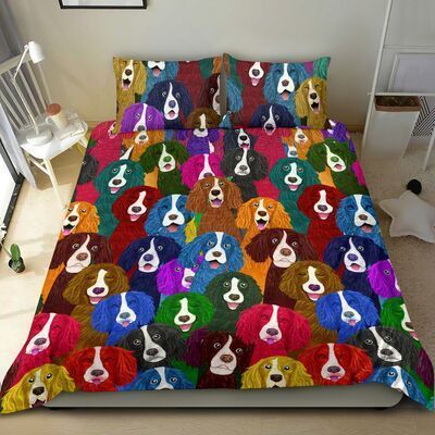 ENGLISH SPRINGER BLACK Bedding Set